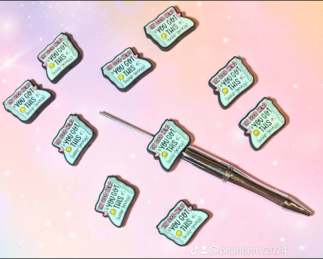 Focal Silikonperle " You got this.. " ( Gute Nachrichten, du hast es Geschafft, weitermachen! )