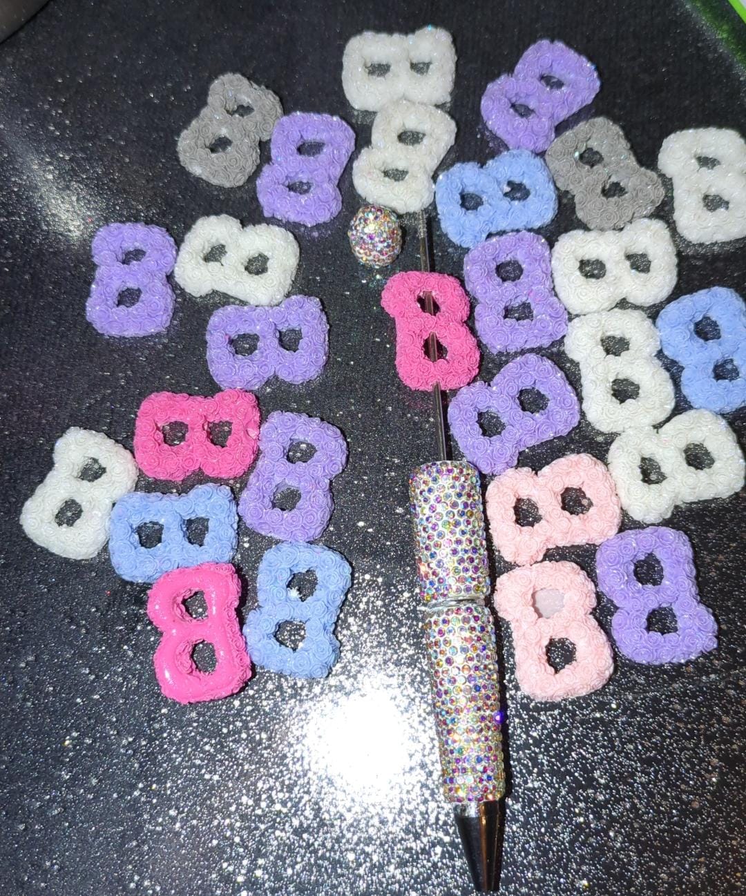 B Buchstaben Rosen Charm Perlen in unterschiedlichen Farben