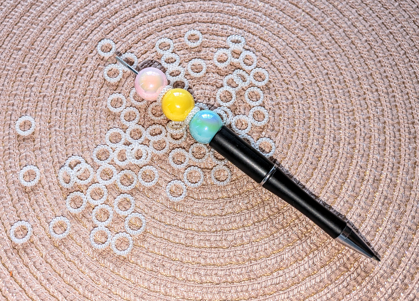 Perlenringe Abstandsperlen weiß