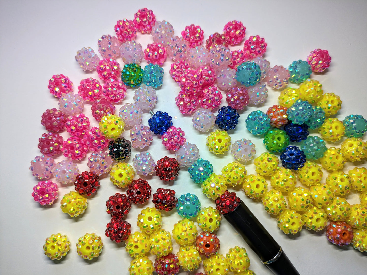 Strassperle 12 mm verschiedene Farben