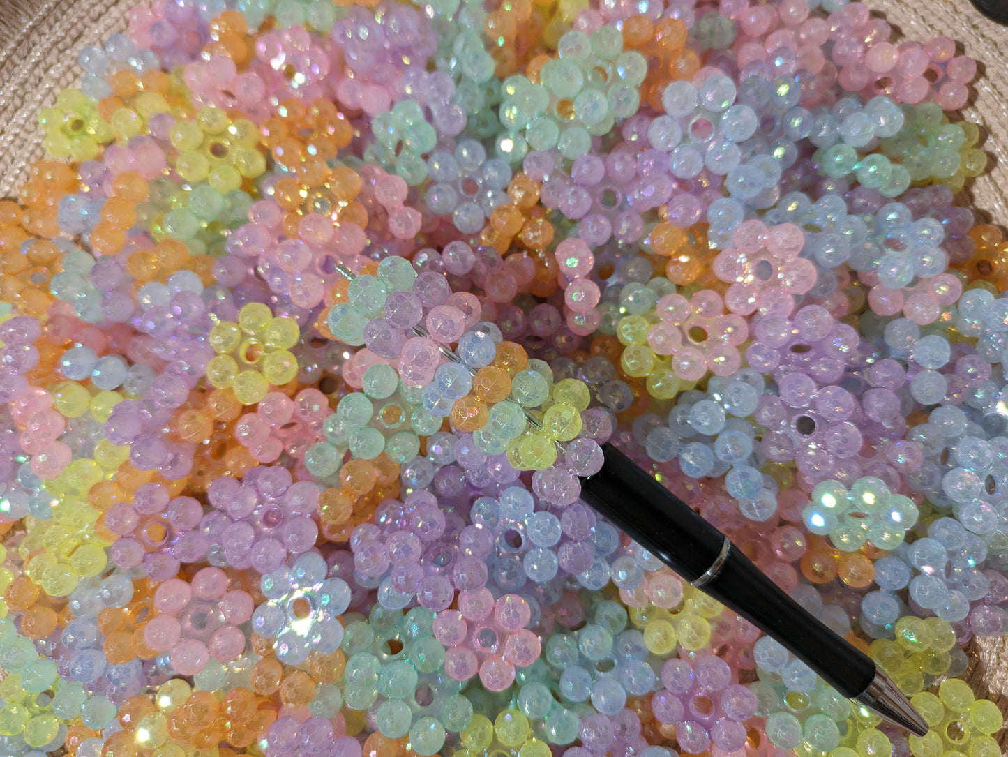 GK16 Diskoperlen Spacer Abstandsperle funkelnd bunt