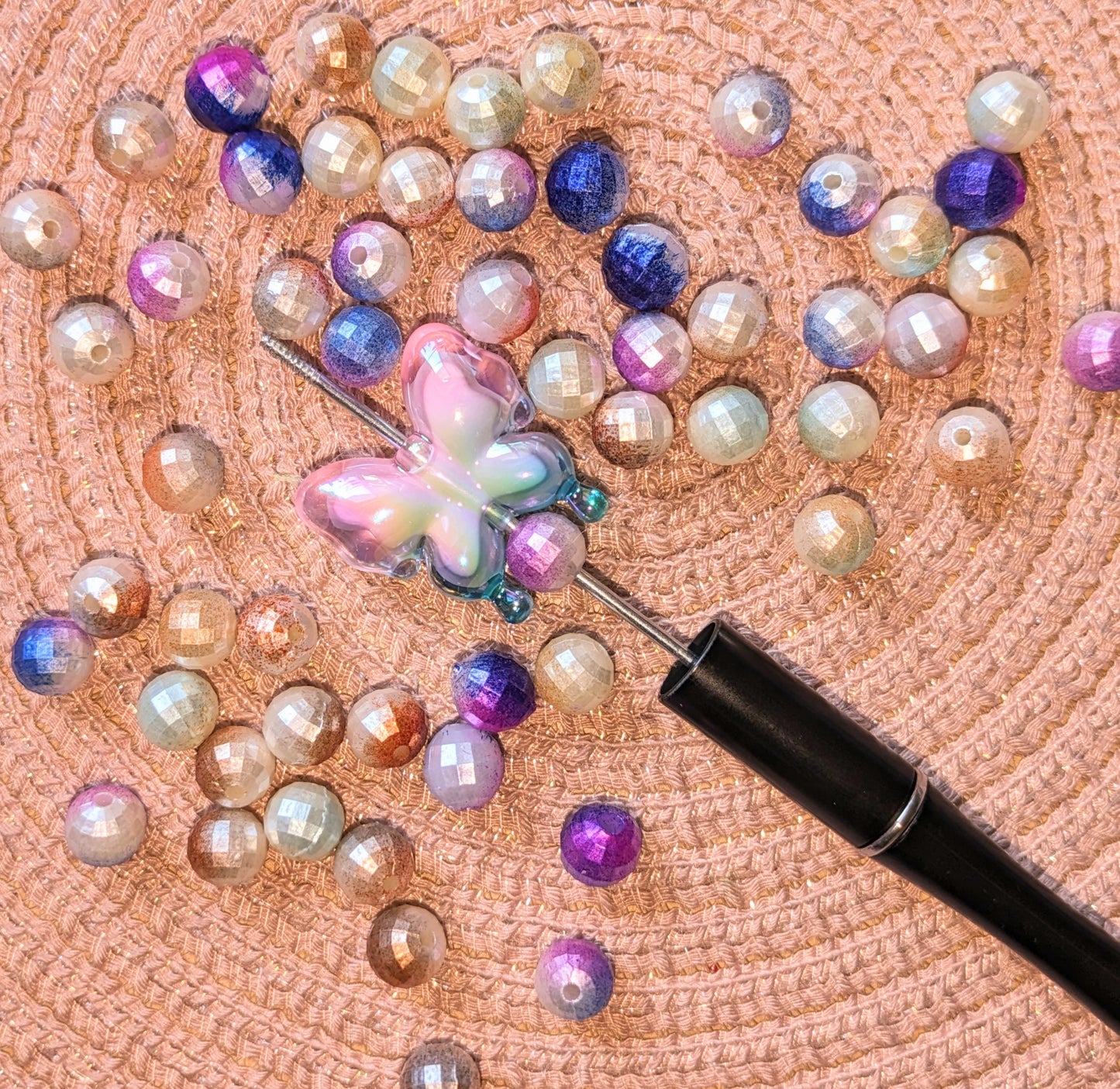 Diskoperlen Ombre in verschiedenen Farben 10 mm (119-120)