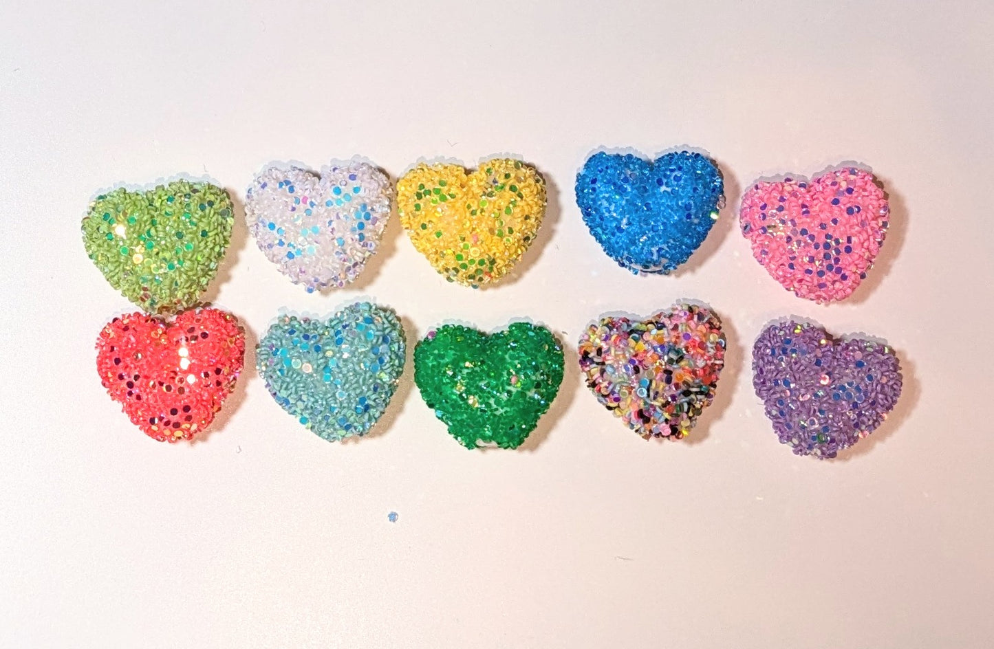 kleine Glitzerkonfetti Herzen in verschiedenen Farben Pentopper