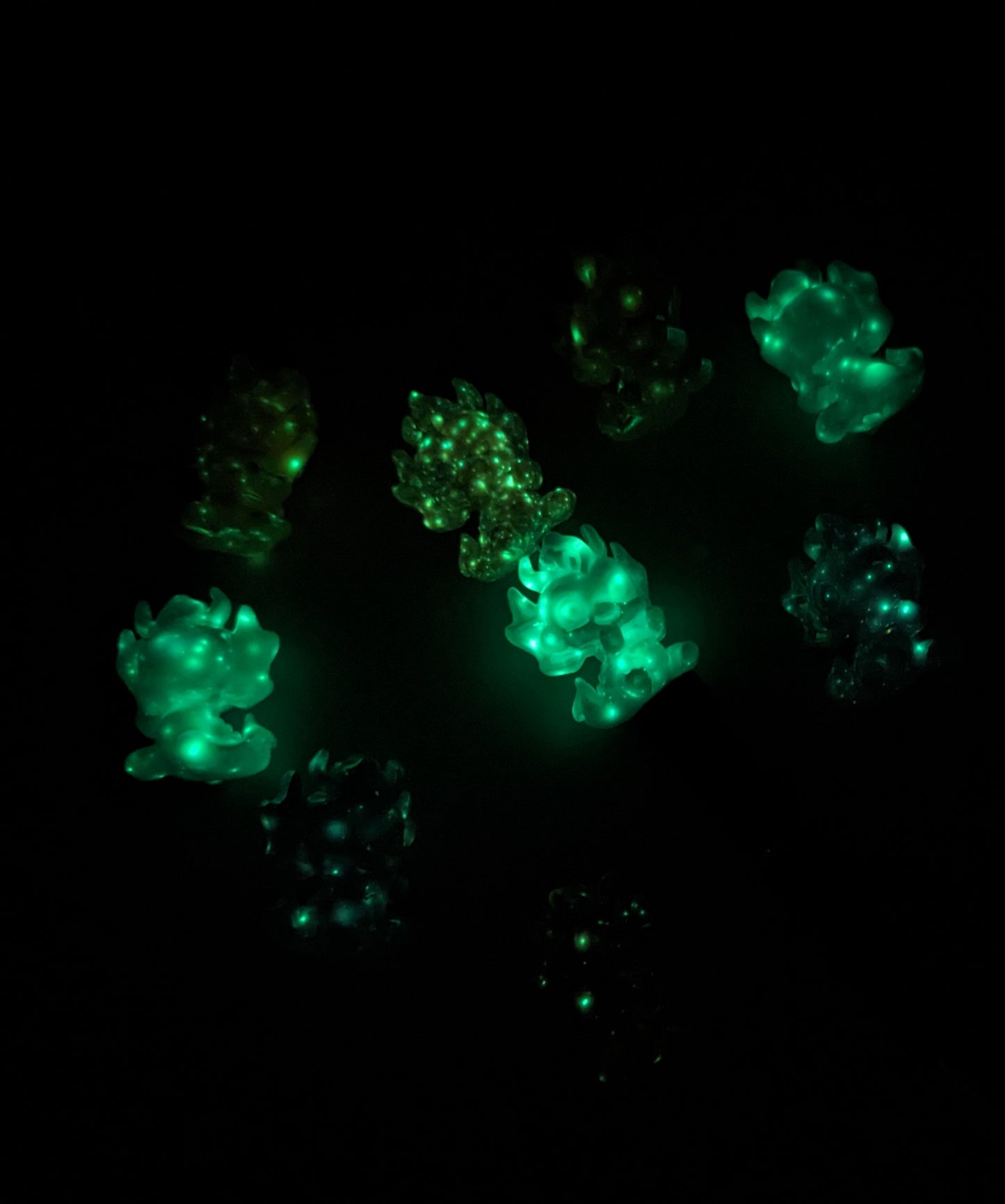 K03 3D Drachenperlen in verschiedenen Farben leuchten im Dunkeln