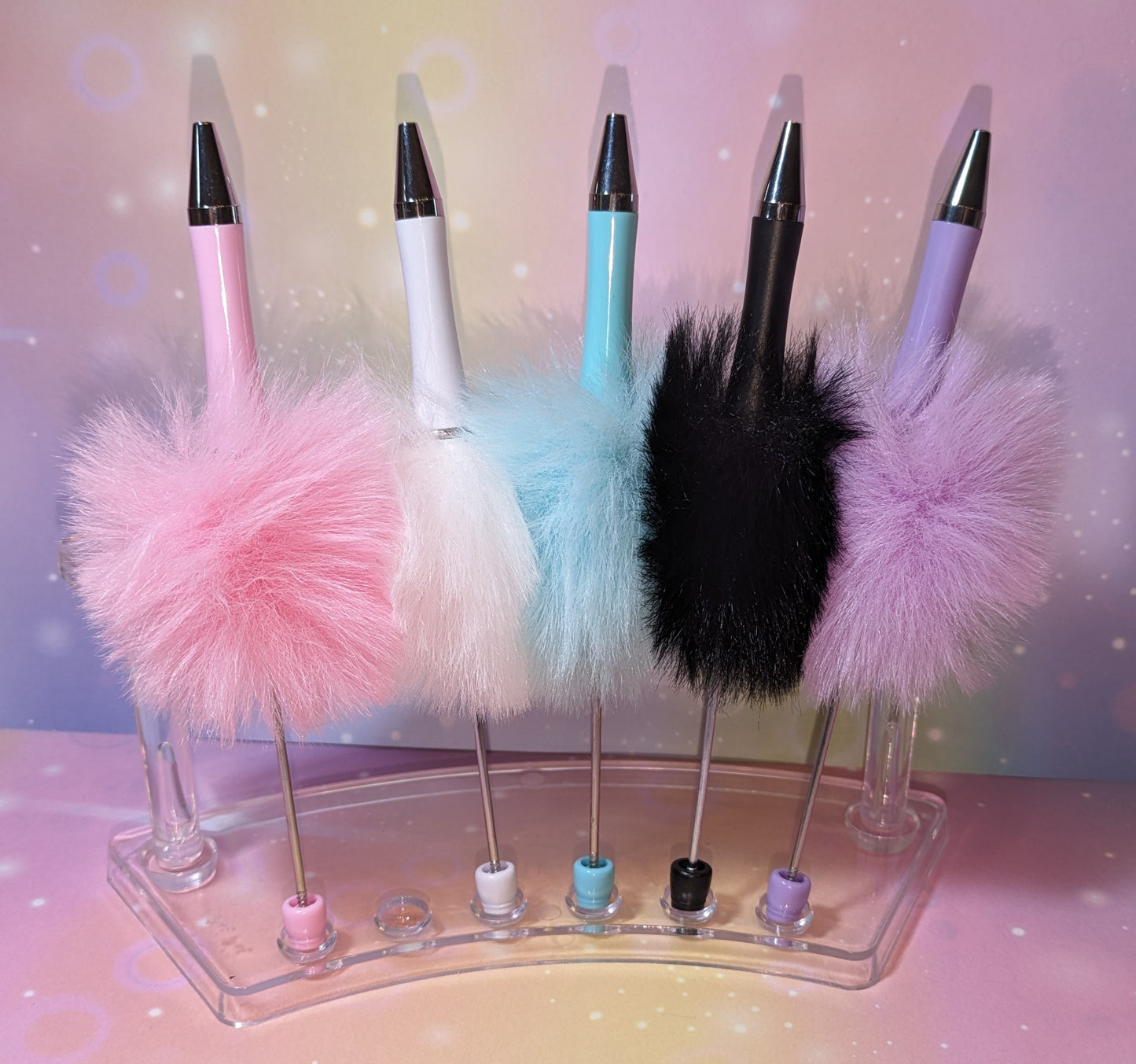 Pompomkugelschreiber bestückbar mit Perlen