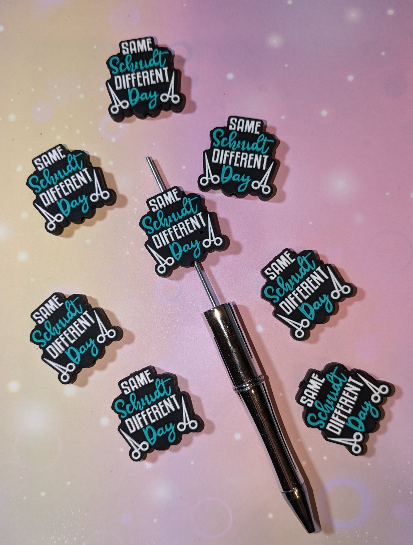 S47 Silikonperle / Focal " Same Schnidt Differen Day " Selber Schnitt anderer Tag Friseur