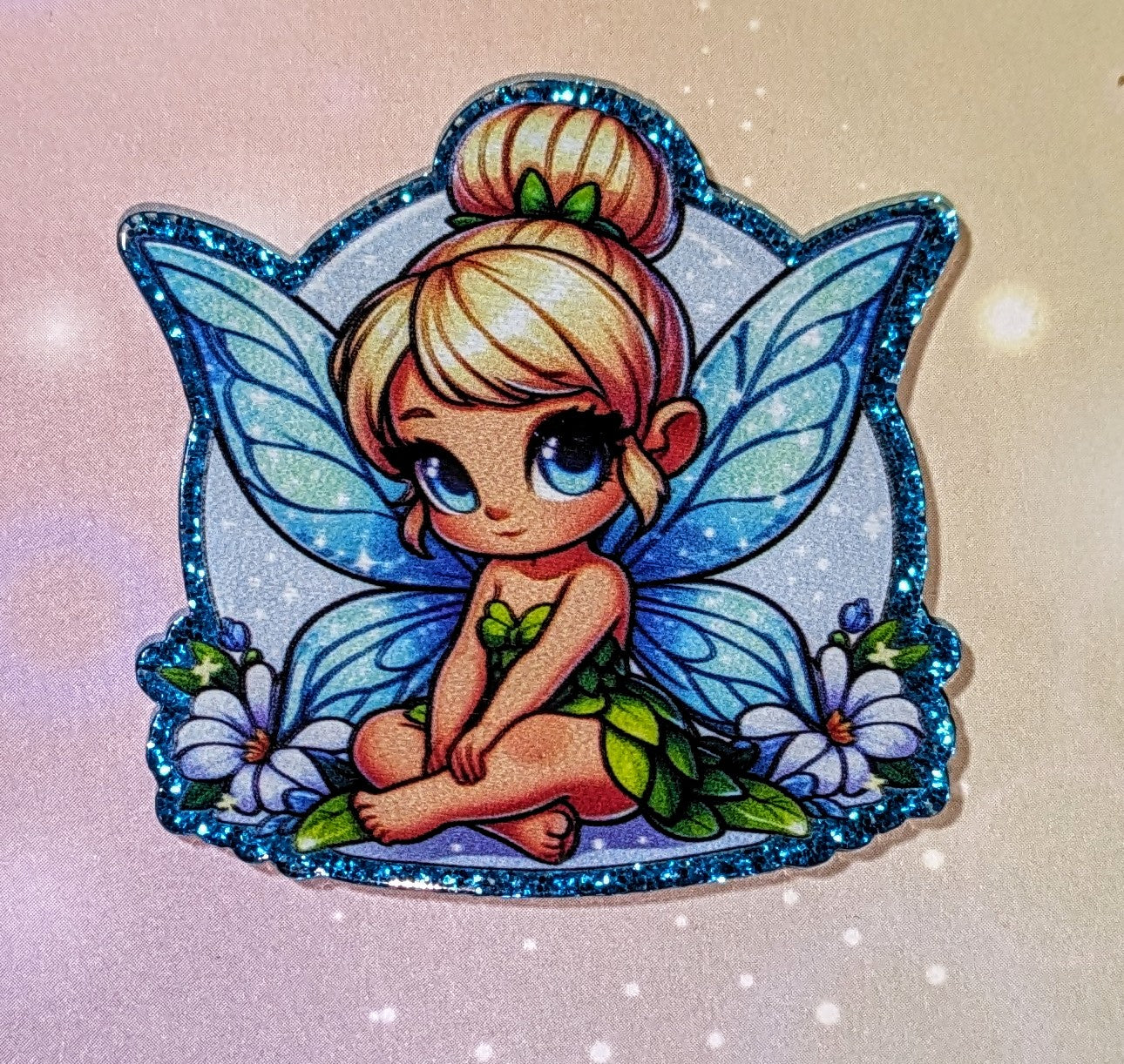 Glitzercharm Fee Blumen Elfe