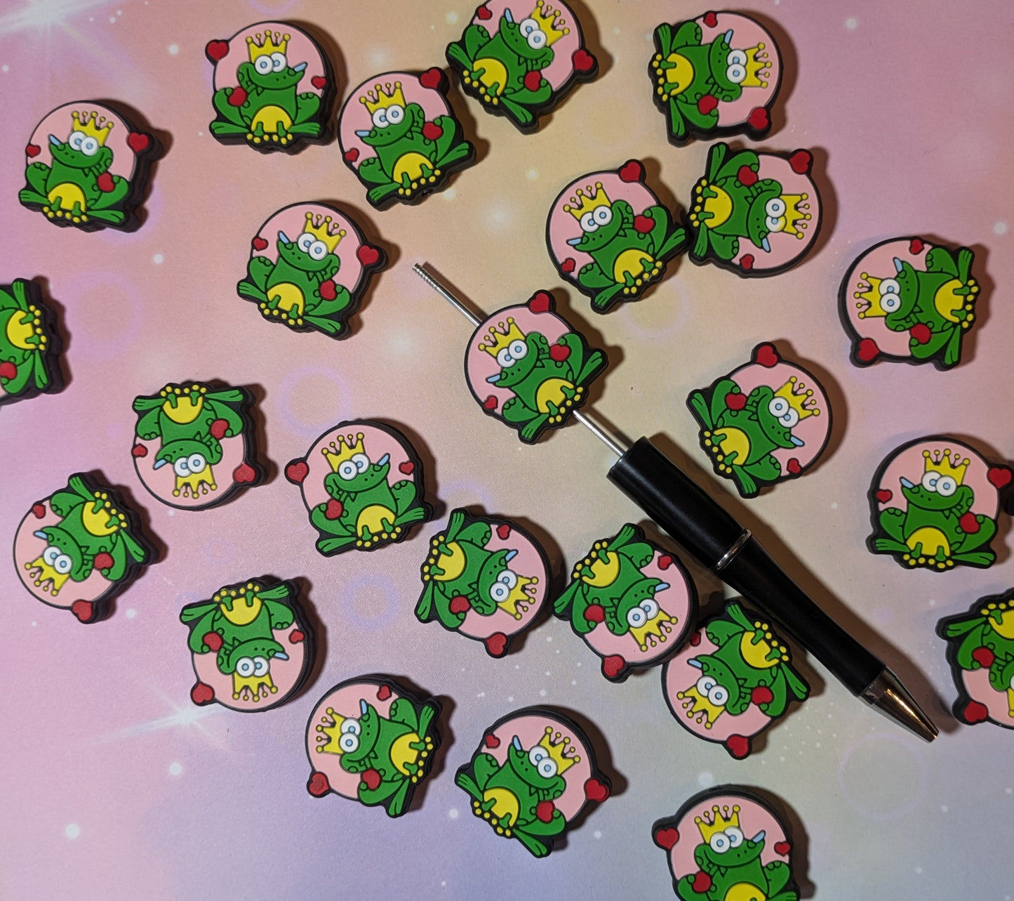 S64 Silikonperlen / Focals Frosch Froschkönig