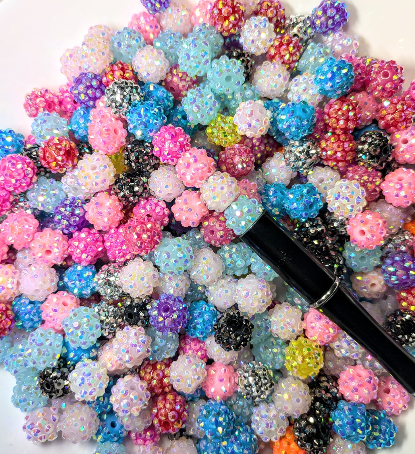 BOX01/B01 12 mm AB Strassperlen in verschiedenen Farben