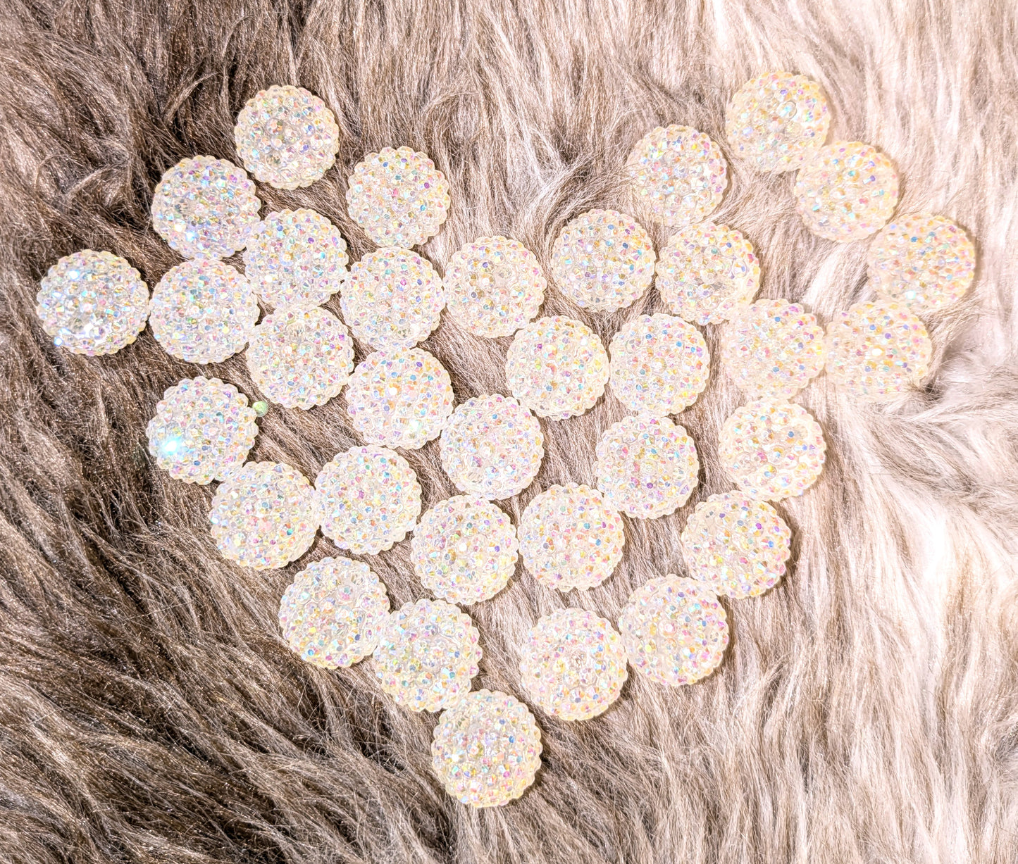 20 mm Strass AB Perlen Transparent Funkeln Glitzern