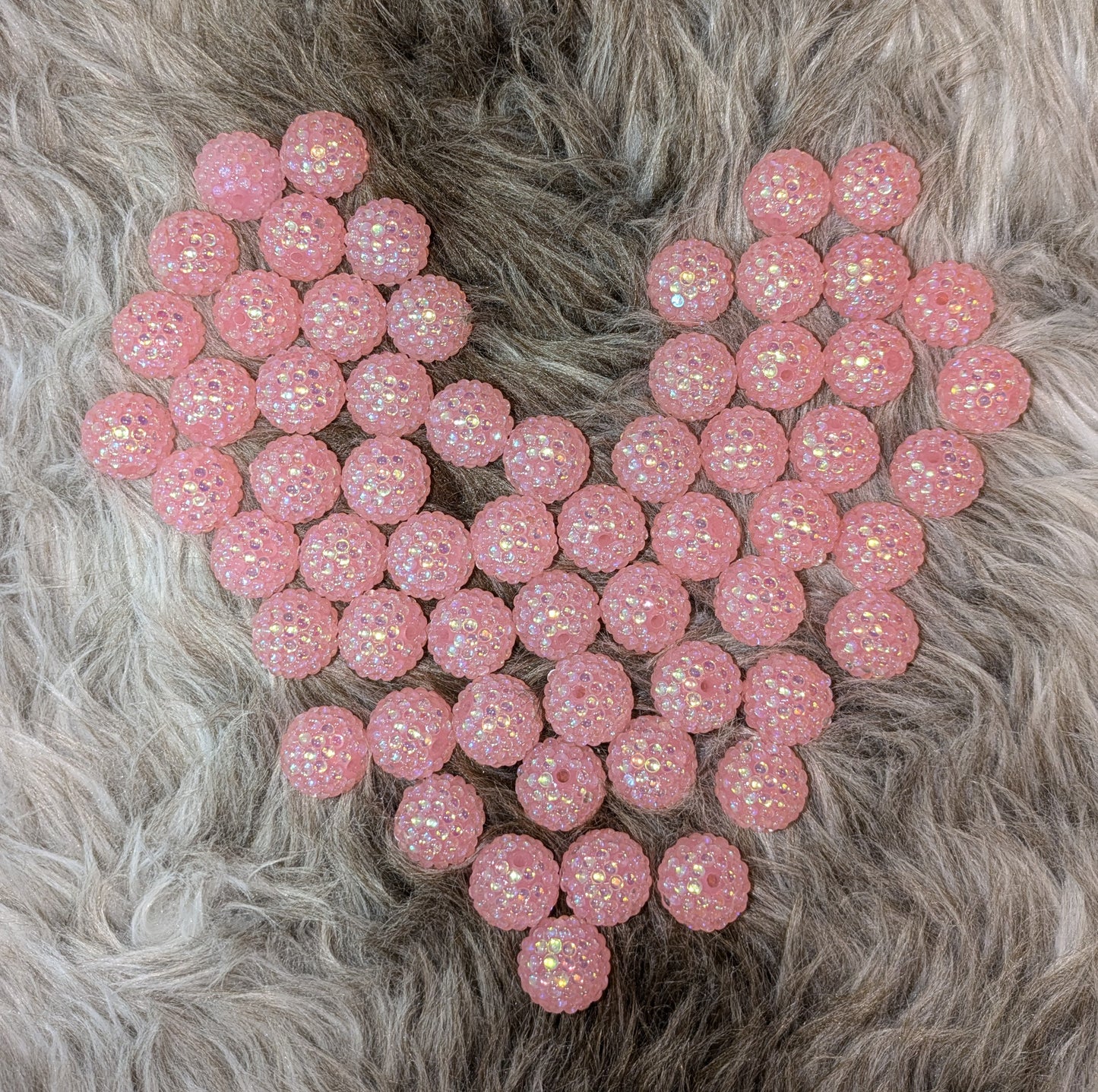 20 mm Holographische / Katzenauge Perle rosa