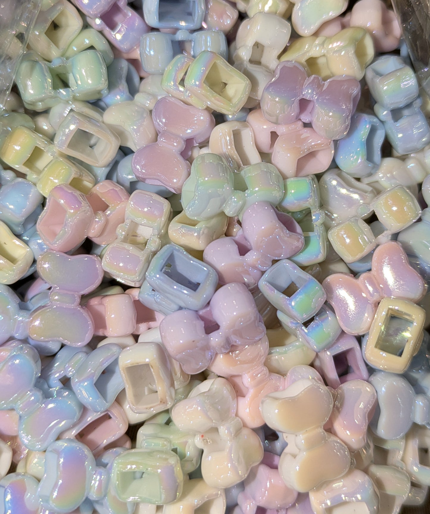 4 Loch Schleife in Pastellfarben