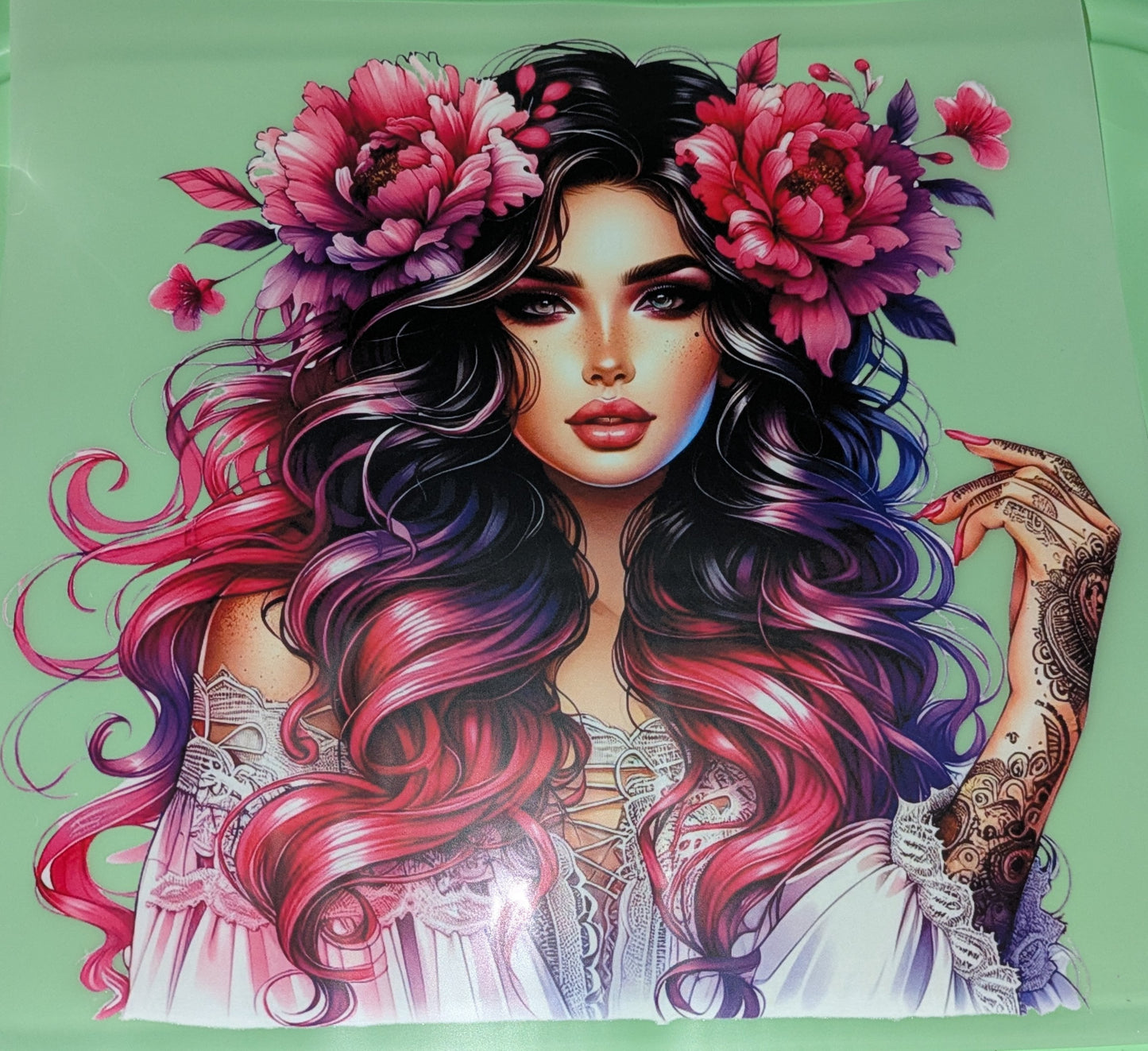 Bügelbilg Gr. L " Boho Girl " GBB000039