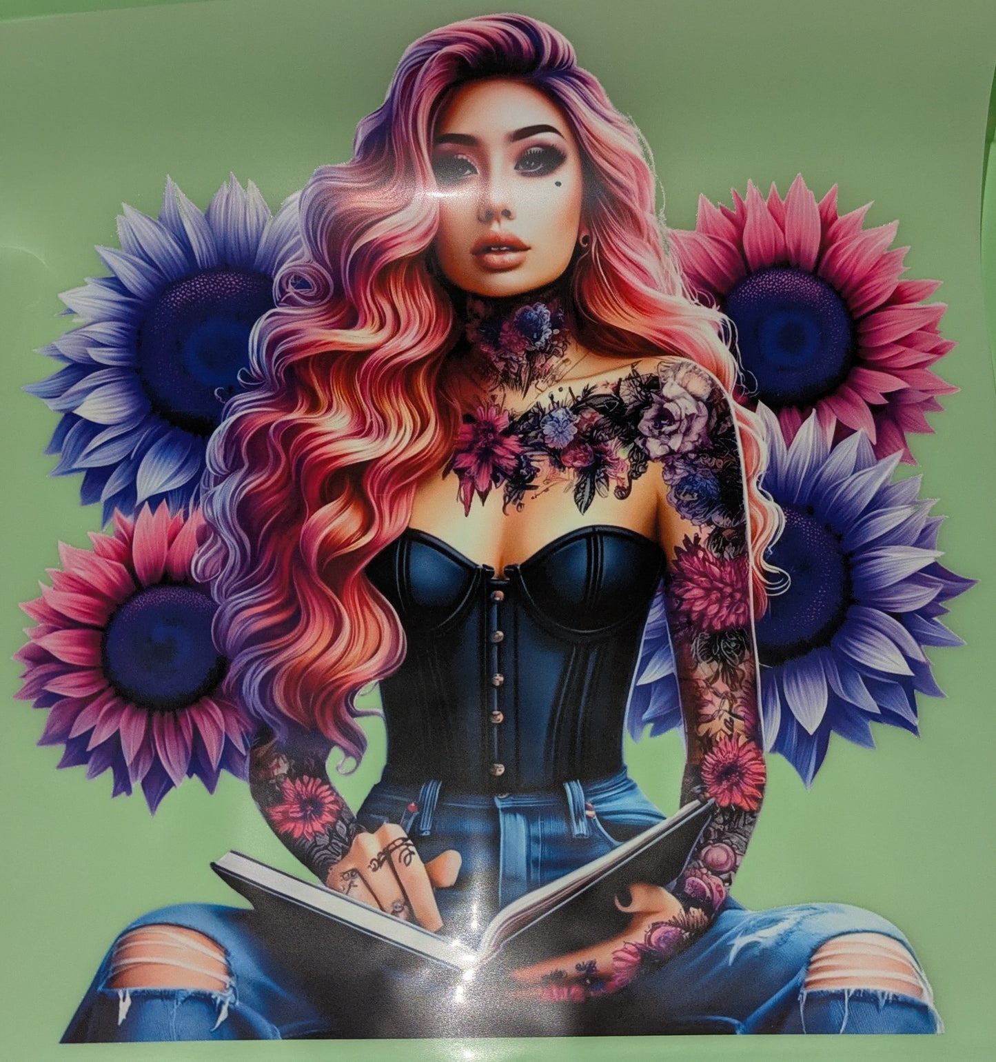 Bügelbild Gr. L Asia Girl