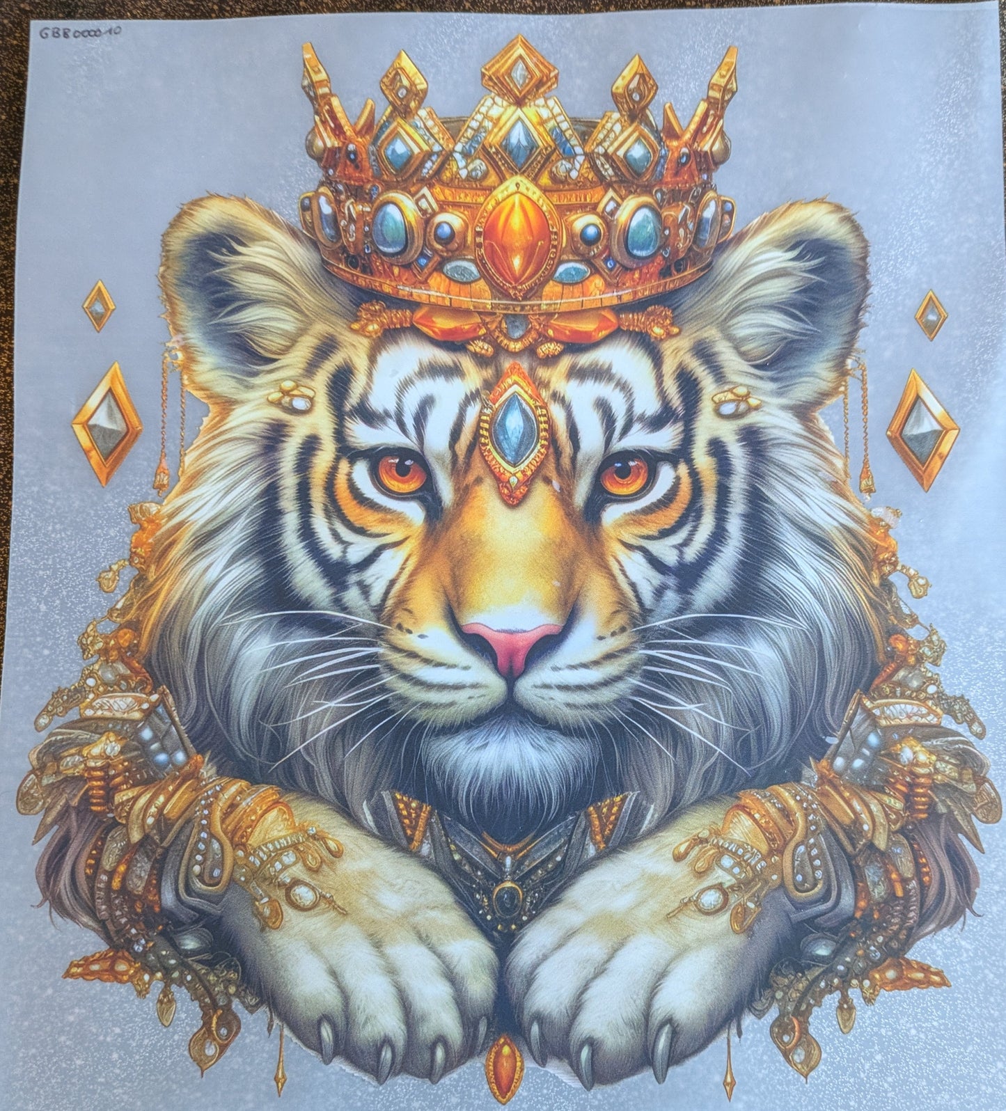 Bügelbild Gr.L " Löwe mit Krone " GBB000010