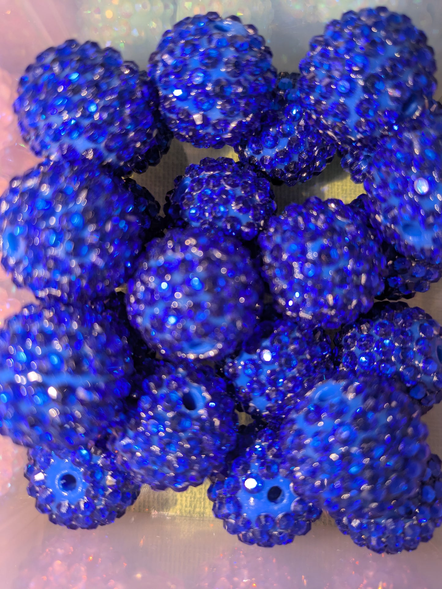 20 mm Strassperle in Royalblau 09