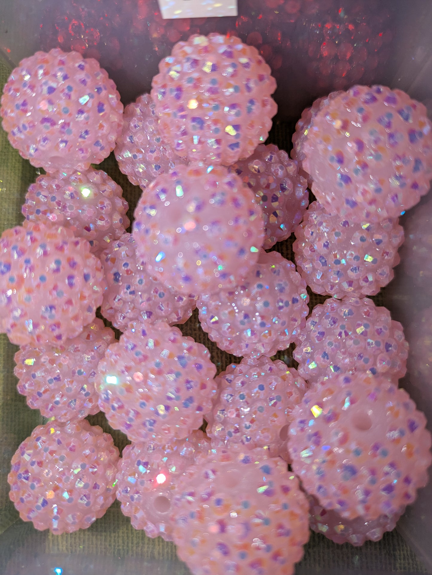 20 mm Strassperle in Rosa 10