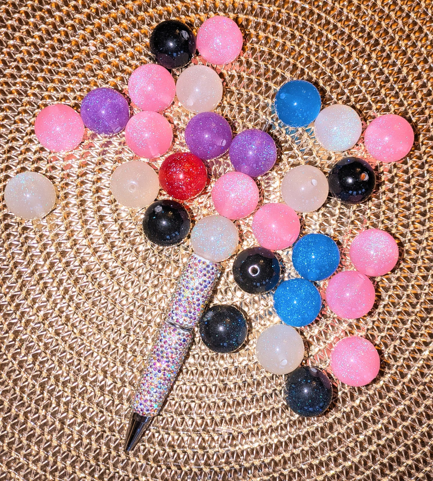 20 mm Resin Glitzerperlen in verschiedenen Farben