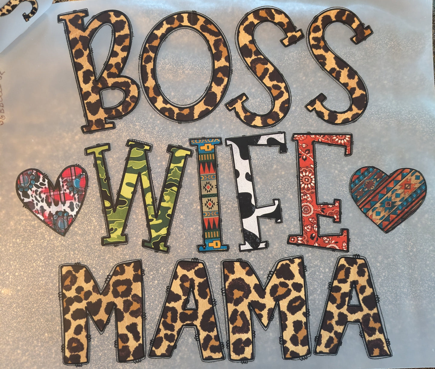 Bügelbilder Set Boss Wife Mama SGBB000052