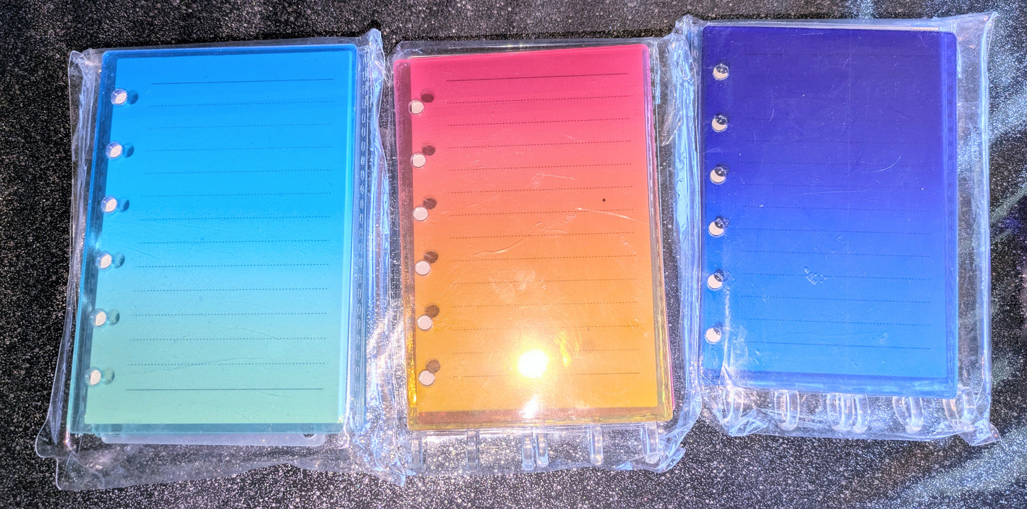 Schüttelbuch Notizbuch klein in unterschiedlichen Ombre in Farben klein