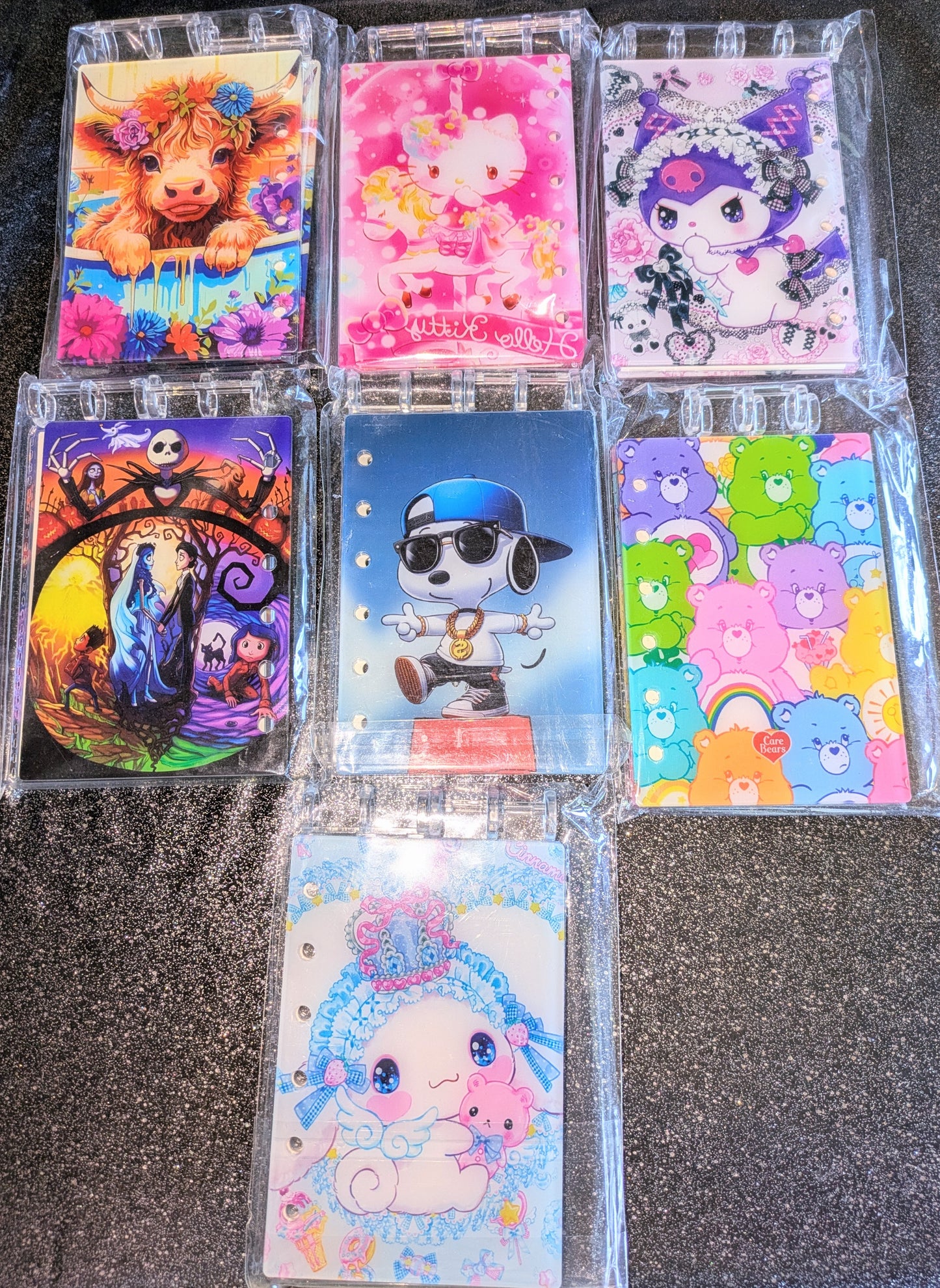 Acryl Notizbuch in unterschidlichen Designs