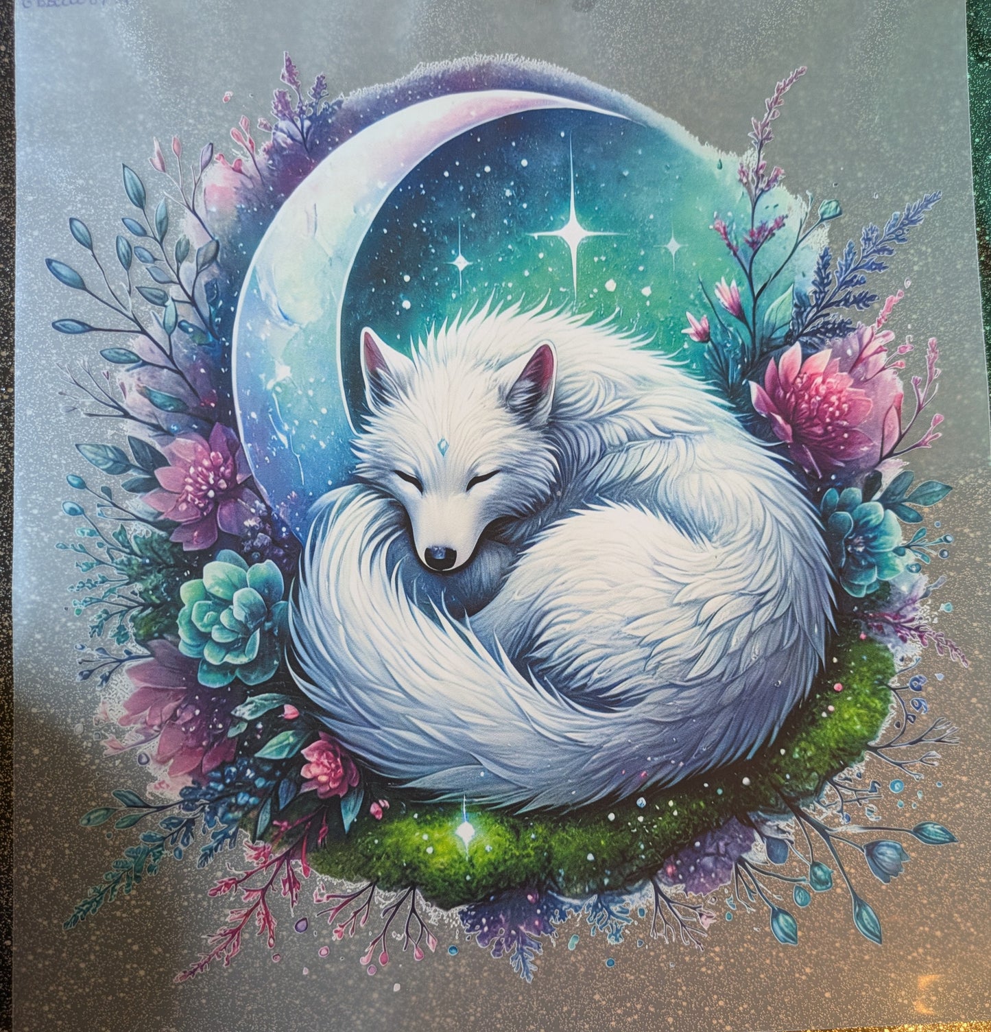 Großes Bügelbild Gr. L Wolf schlafend GBB000087