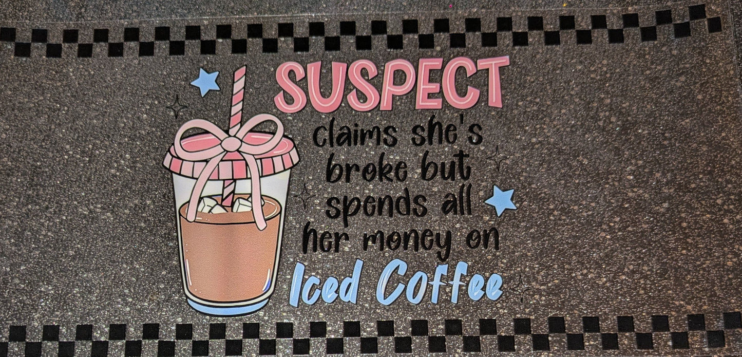 16 Oz Sticker Suspect Iced Coffee