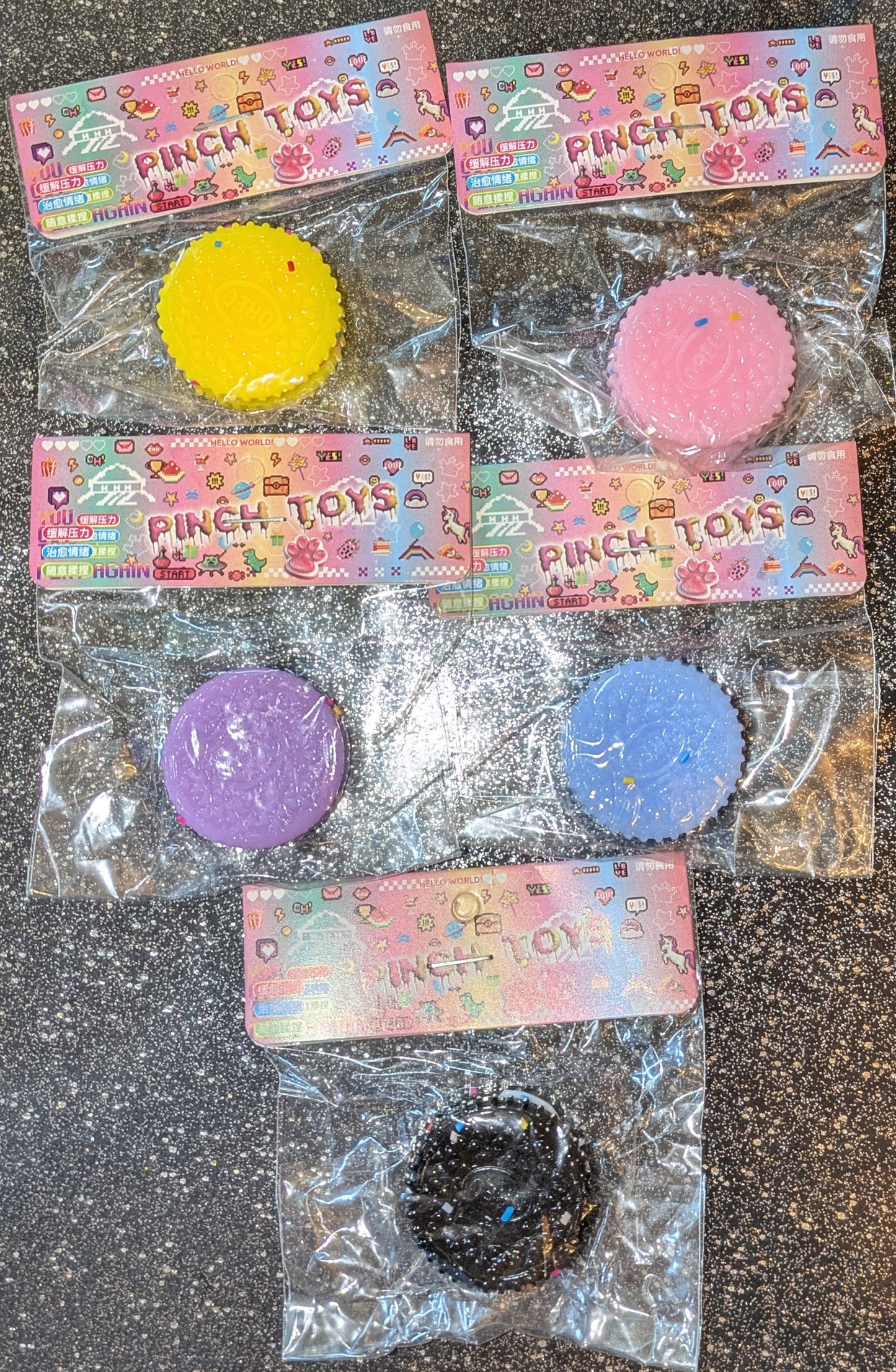 Kleine Keks Squishis in verschiedenen Farben