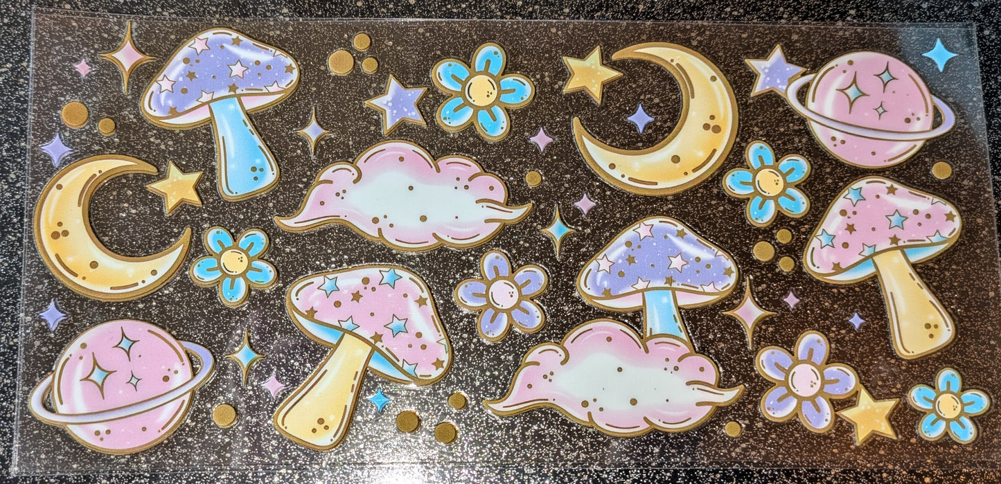 16 Oz Sticker Mond Pilz Planet