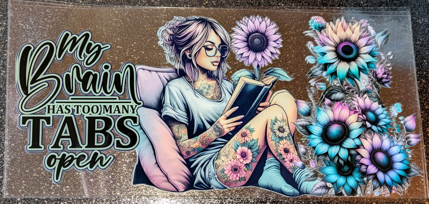 16 Oz Sticker Tatoogirl My Brain