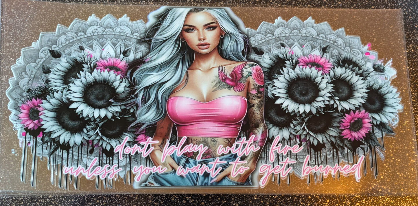 16 Oz Sticker Tatoogirl dont play