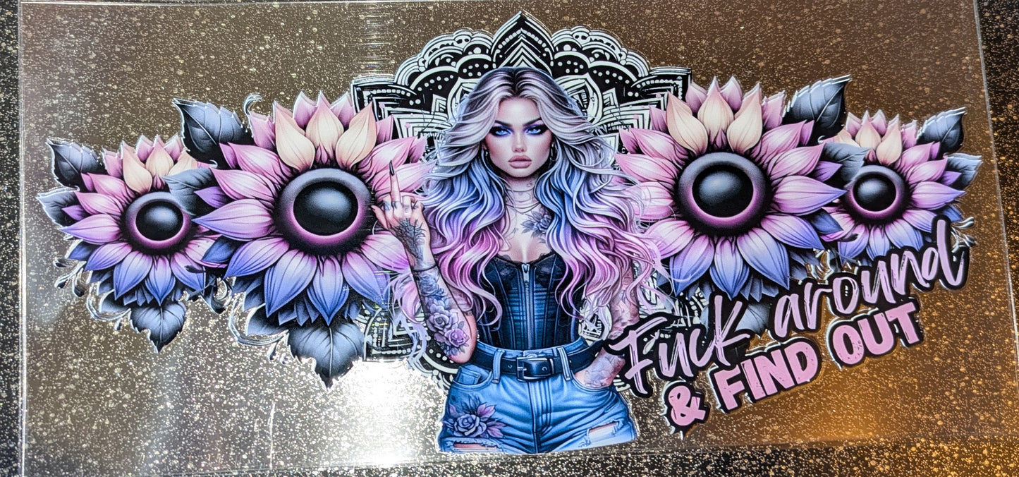 16 Oz Sticker Tatoogirl Fuck around