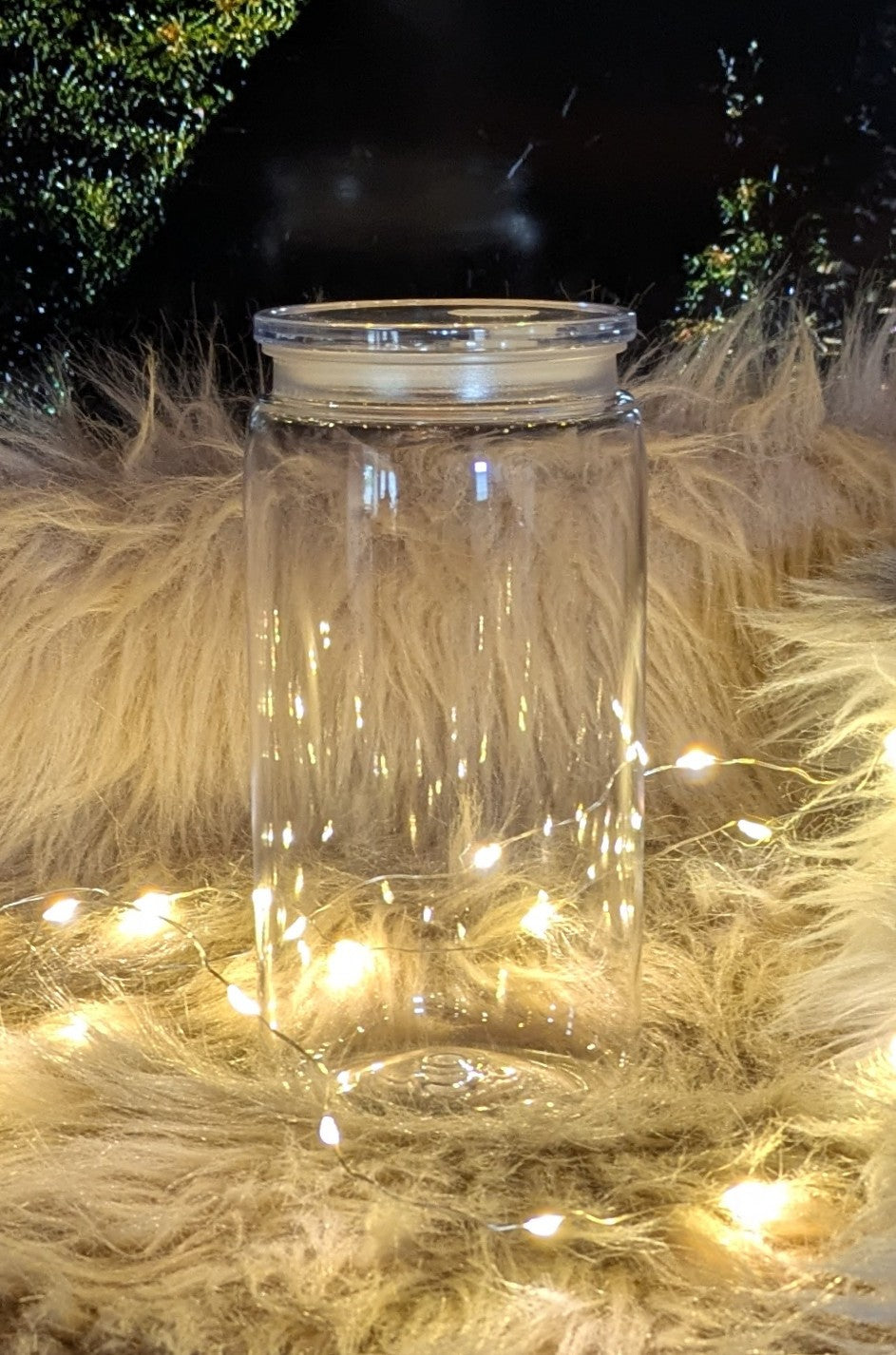 Transparenter Deckel und Becher mit Trinkröhrchen + Sticker nach Wahl