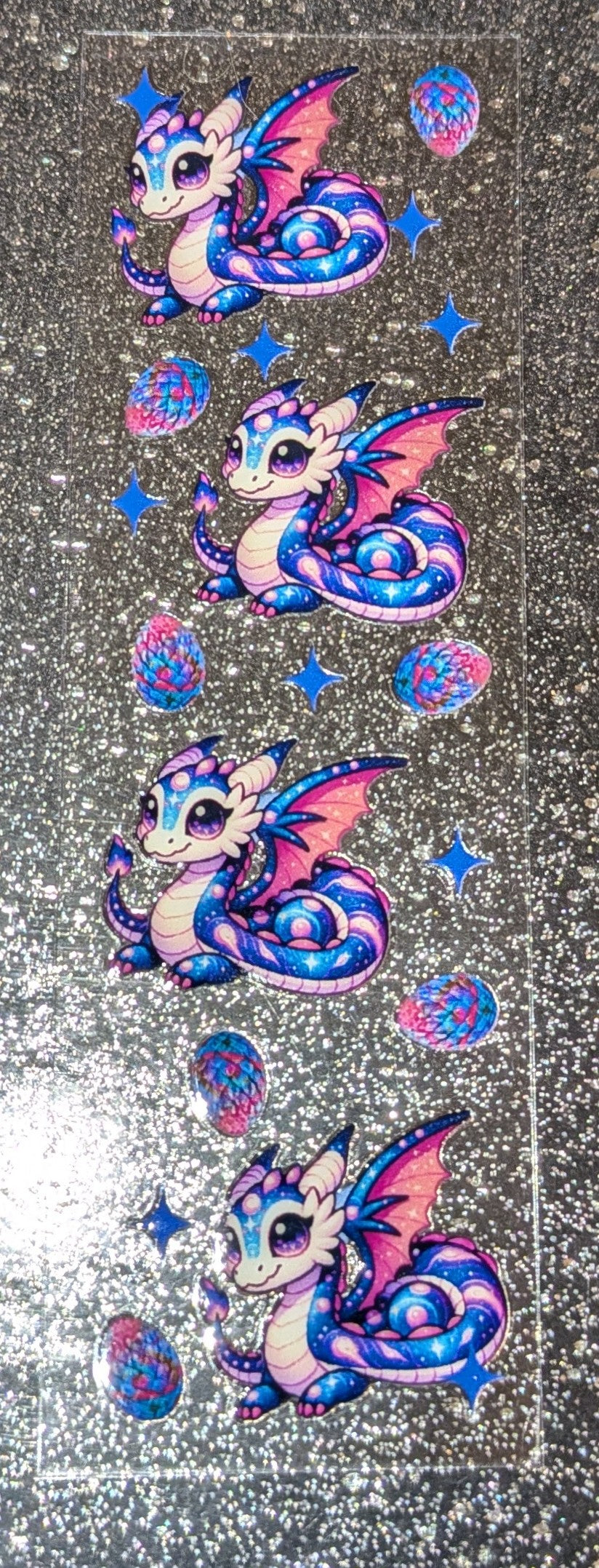 Kulisticker Sticker für Lesezeichen Drachen blau