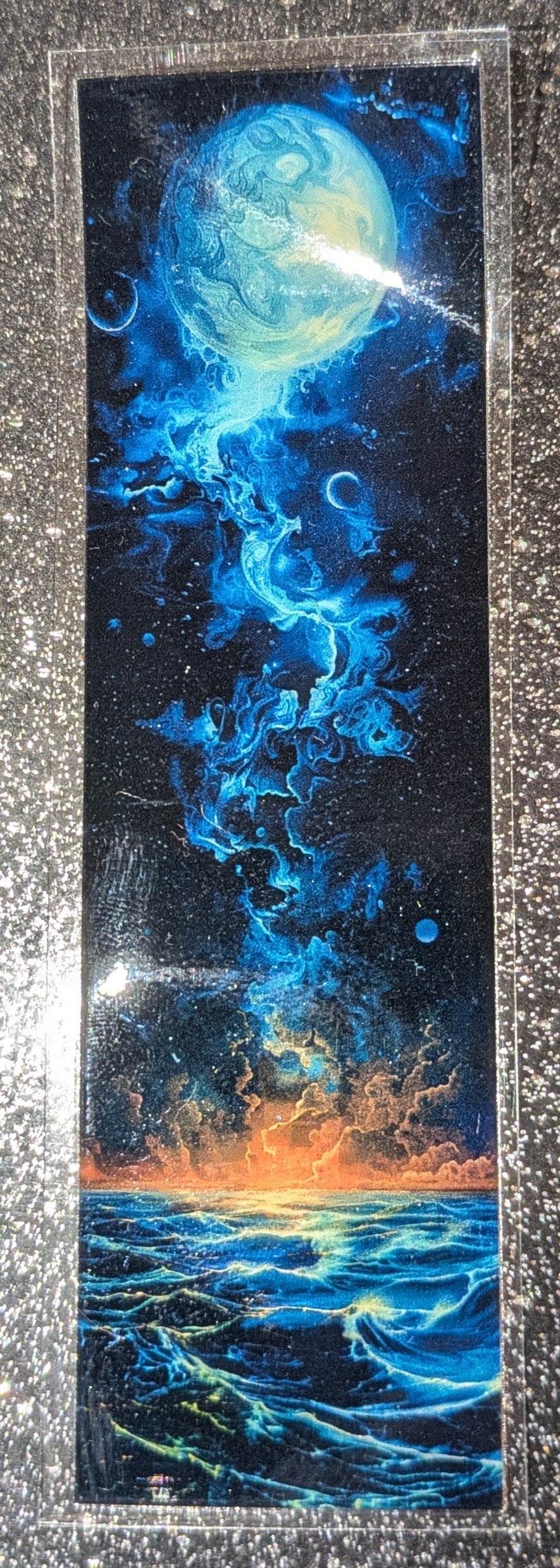 Kulisticker Sticker für Lesezeichen Mond Meer