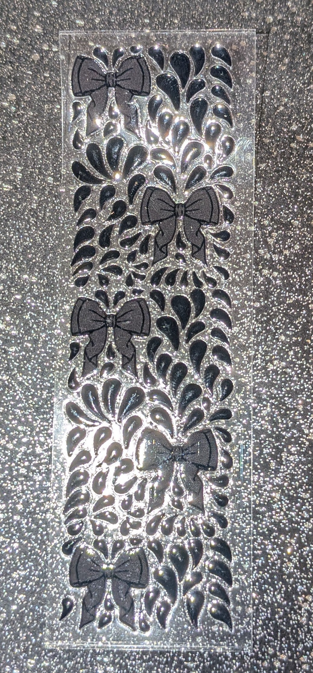 Kulisticker Sticker für Lesezeiche Schleifen schwarz