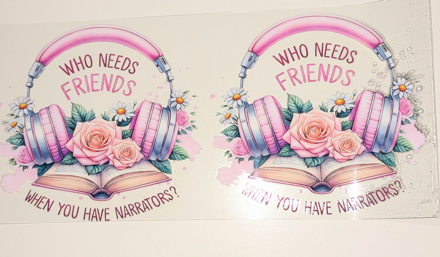 16 Oz Sticker Bücher Buch Who need Friends CS000047