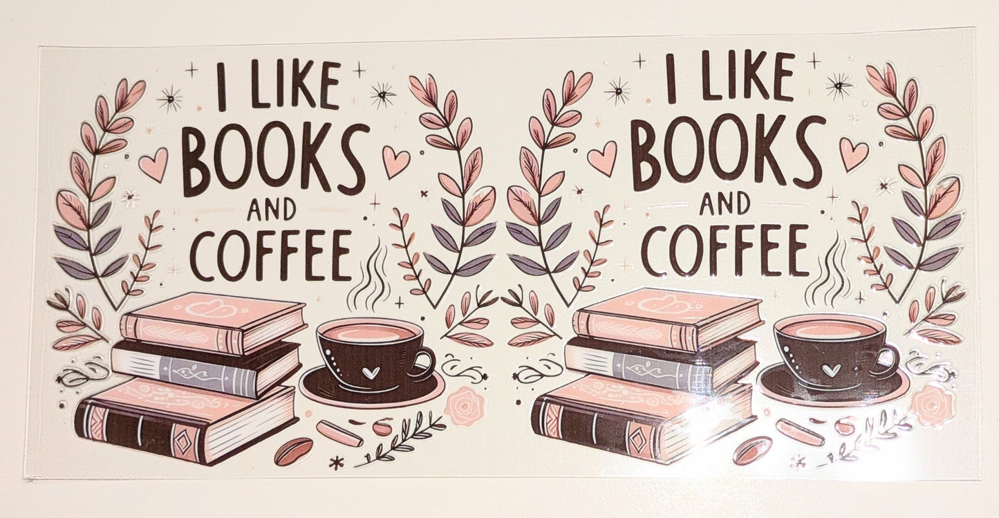 16 Oz Sticker Bücher Buch Books and Coffee CS000056