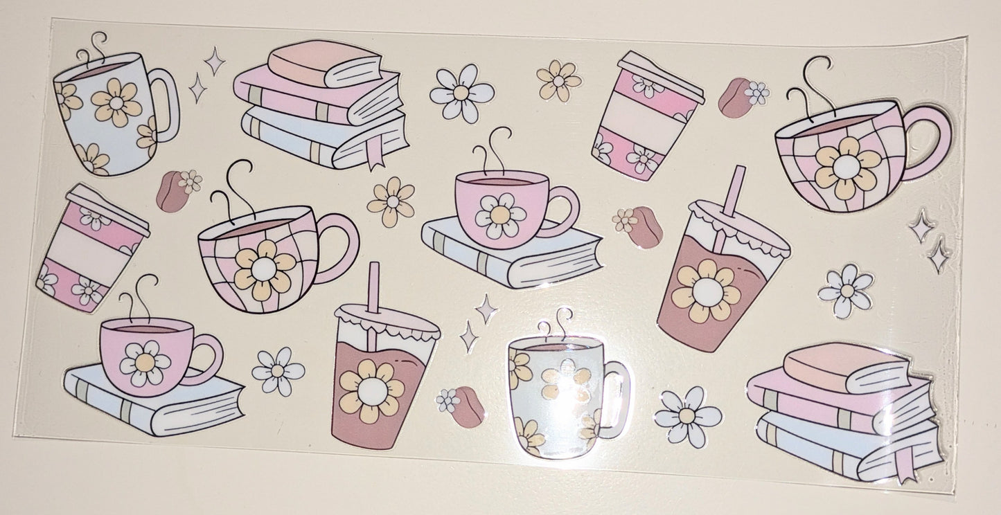 16 Oz Sticker Bücher Buch Tee Kaffee CS000063