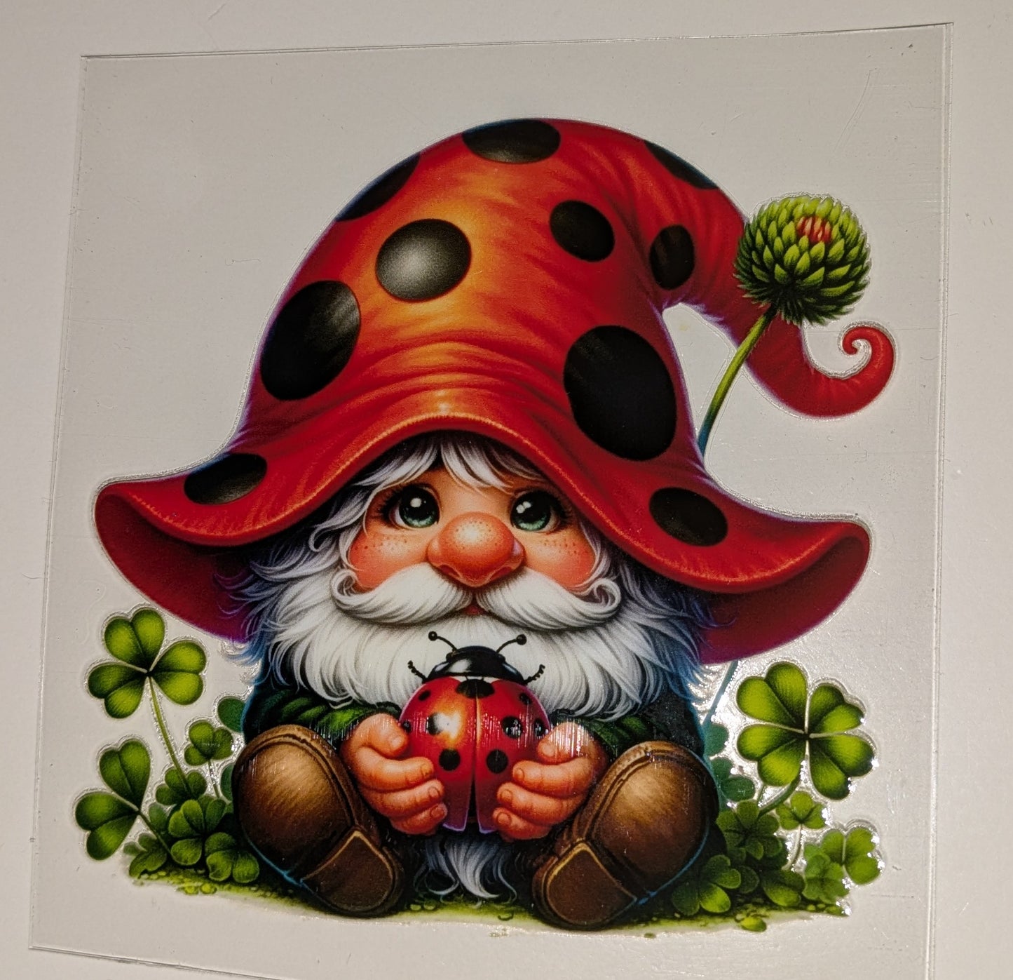 4 inch Sticker Zwerg Marienkäfer IS000008