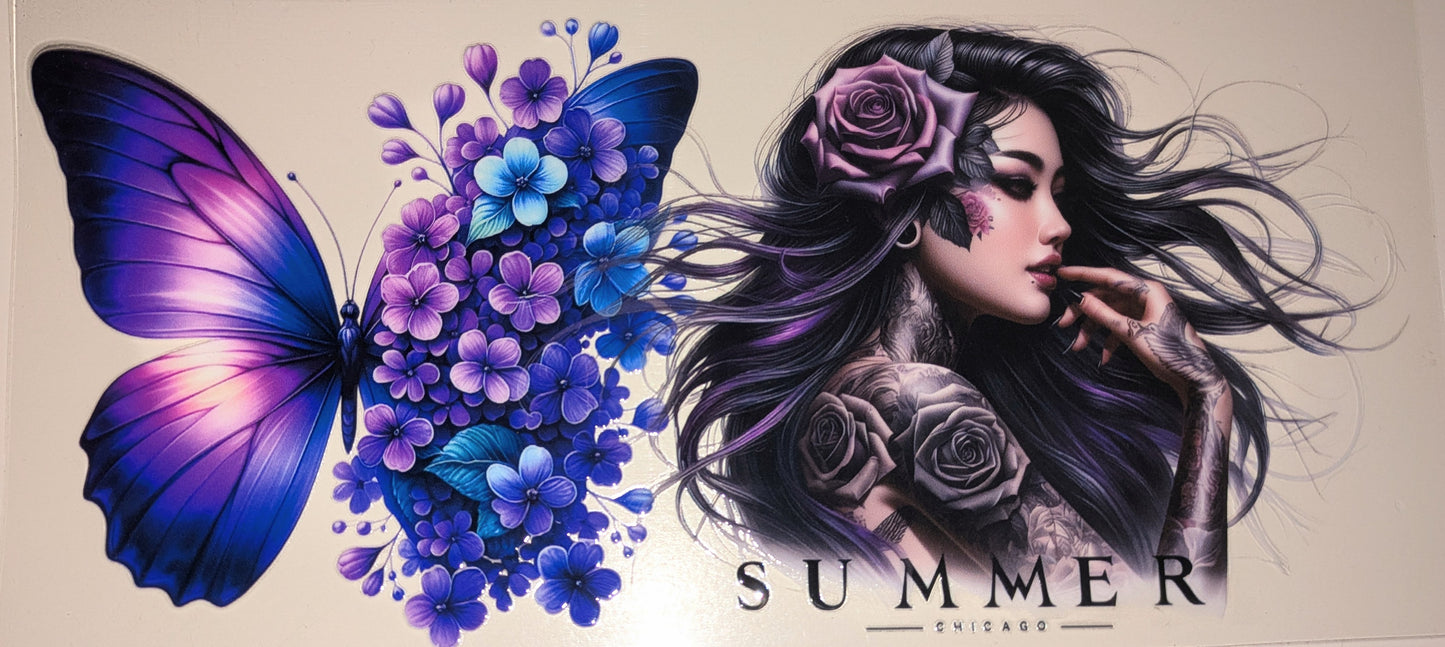 16 Oz Tattoogirl Summer Schmetterlinge CS000104