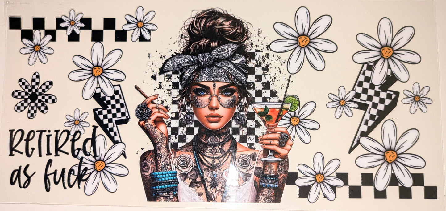 16 Oz Tattoogirl Chess schwarz weiß as Fuck CS000096