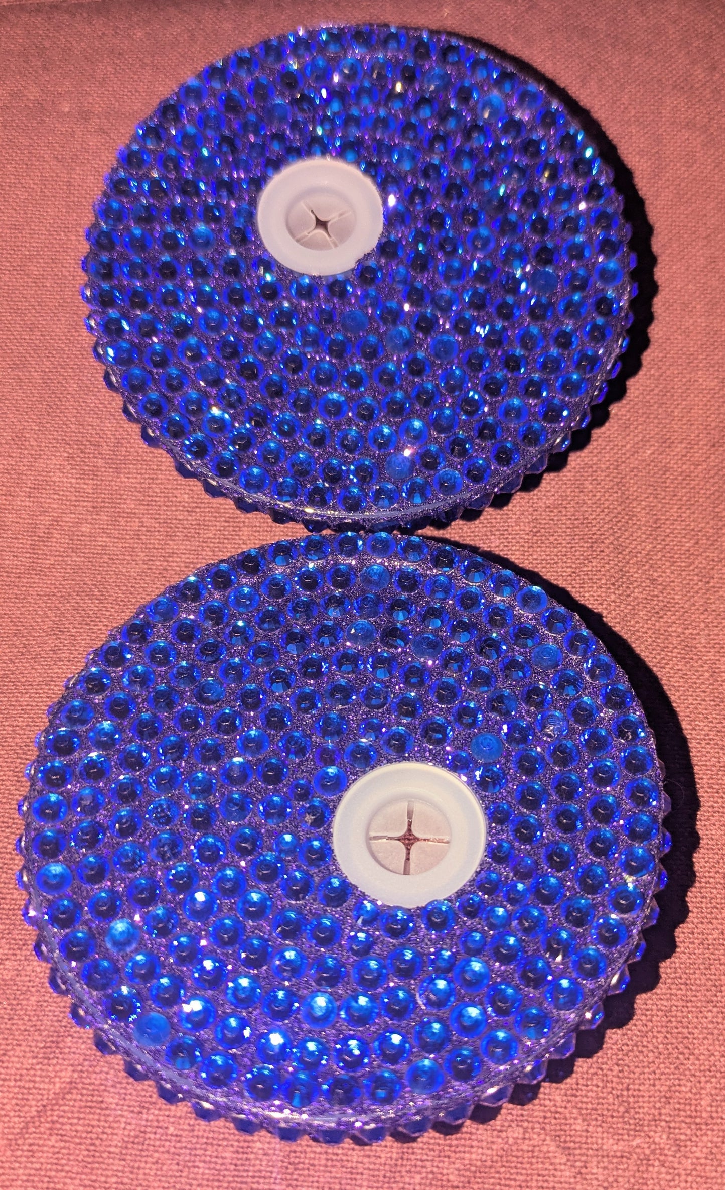 Glitzerdeckel Strass Dunkelblau