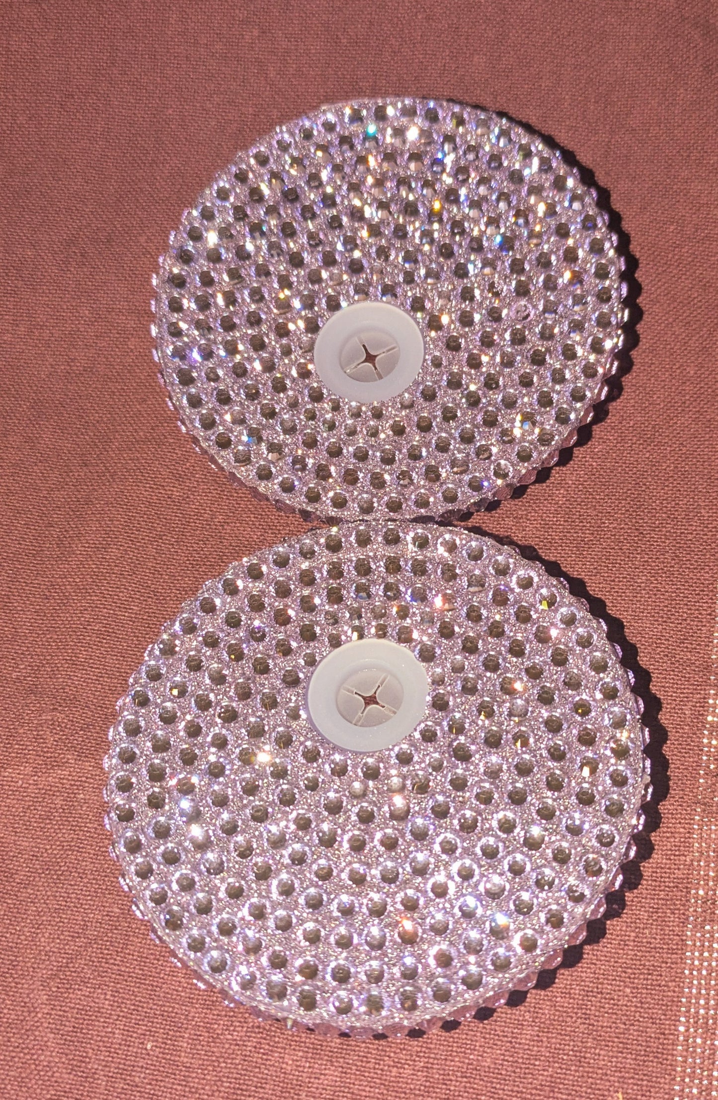 Glitzerdeckel Strass Flieder