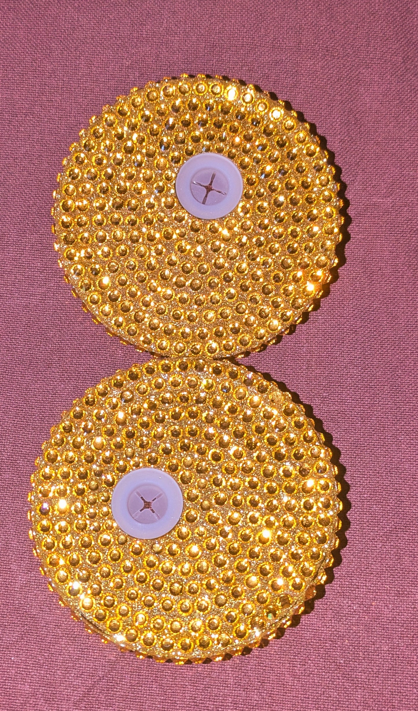 Glitzerdeckel Strass Gold