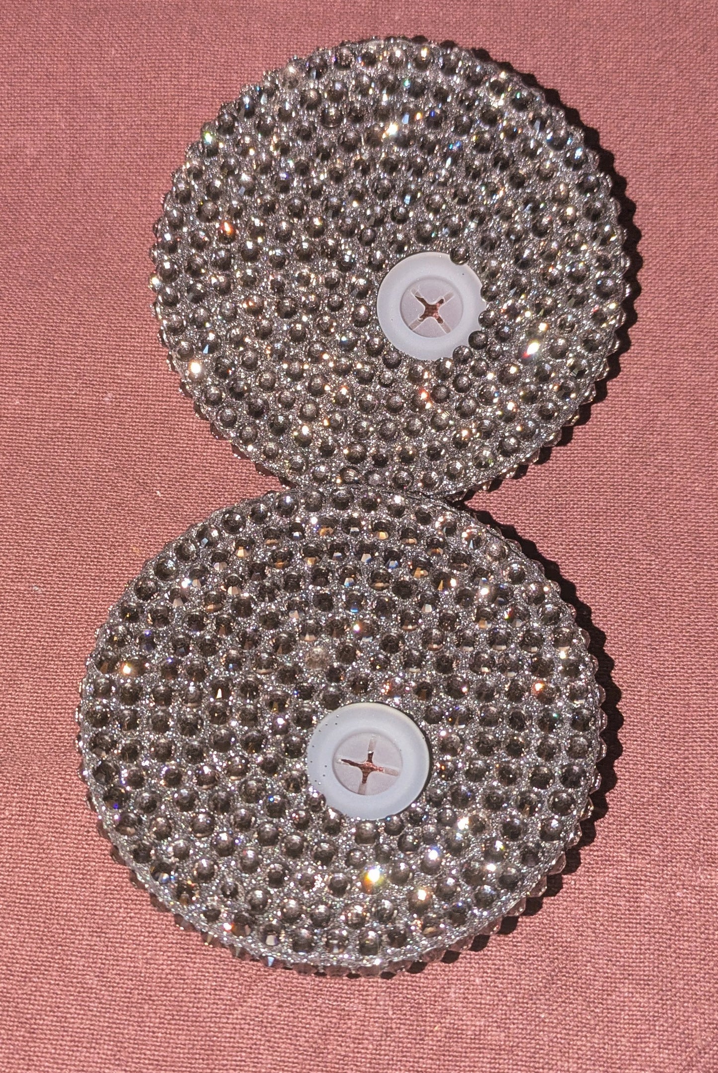 Glitzerdeckel Strass Anthrazit