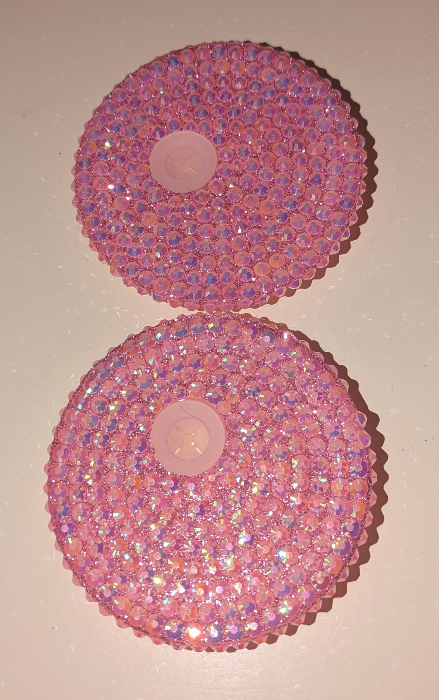 Glitzerdeckel Strass Rosa