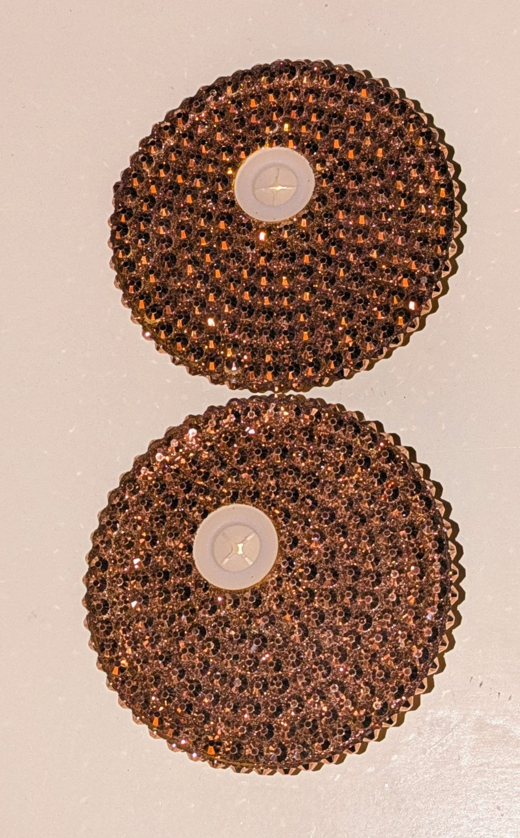 Glitzerdeckel Strass Bronze