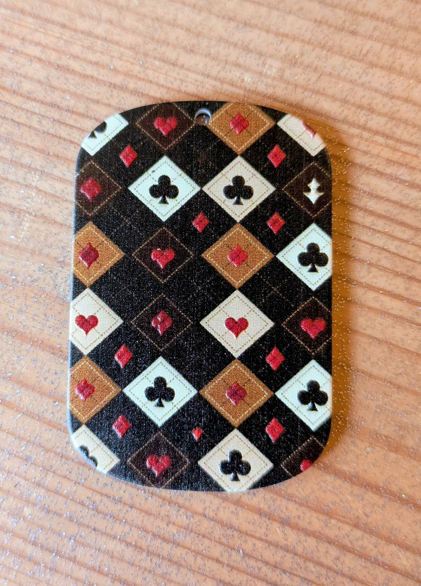 Acryl Anhänger für DIY Rauten mit Karro Kreuz Herz und Pike