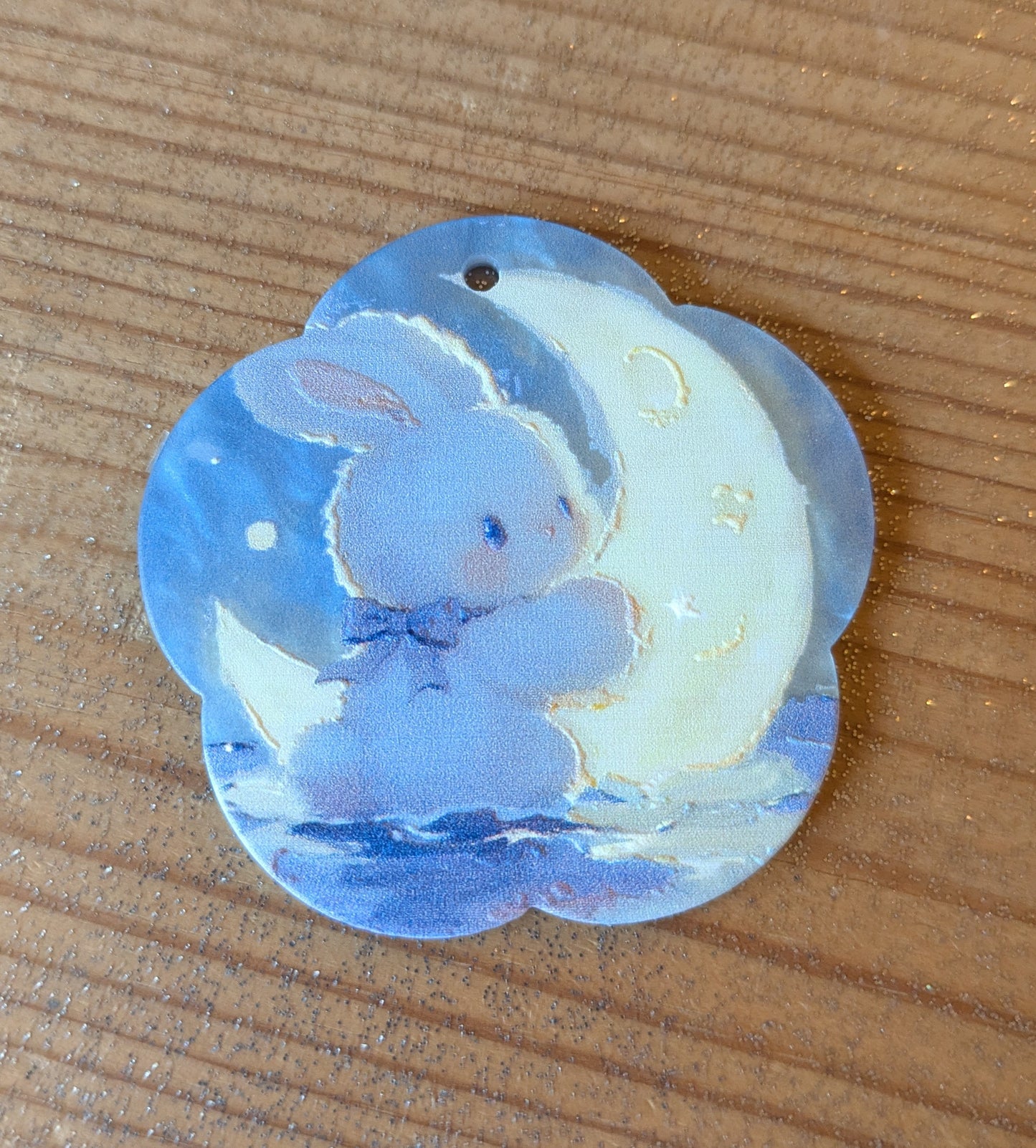 Acryl Anhänger für DIY Hase mit Mond Wasser